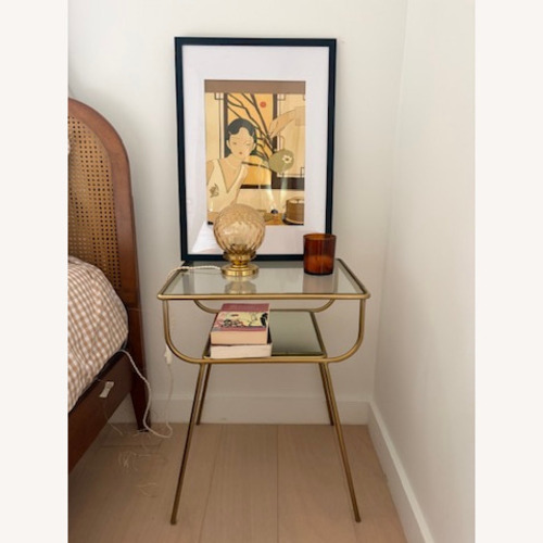 Used West Elm Curved Terrace Nightstand Side Table for sale on AptDeco