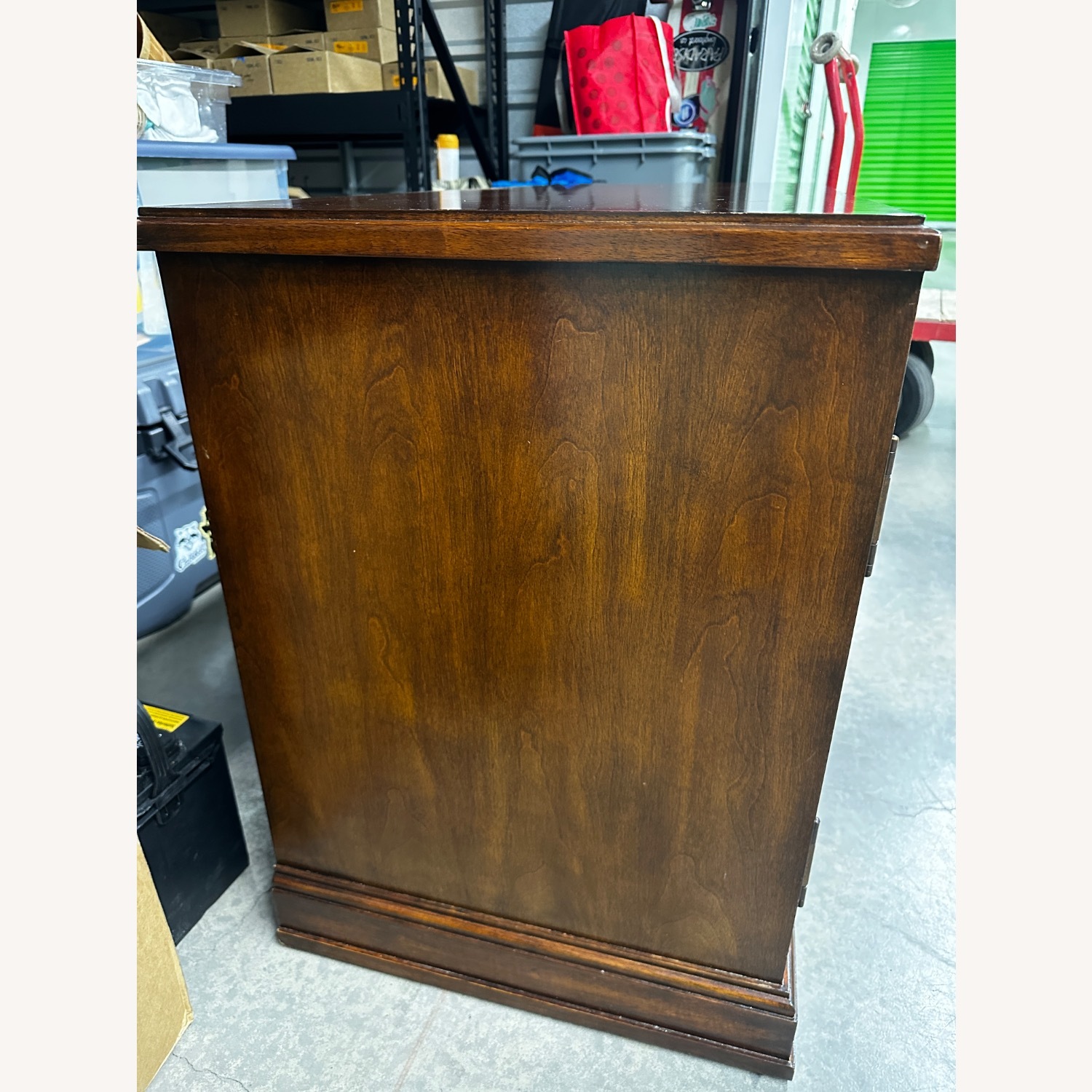 Bassett Dark Brown Wood Media Storage - image-1