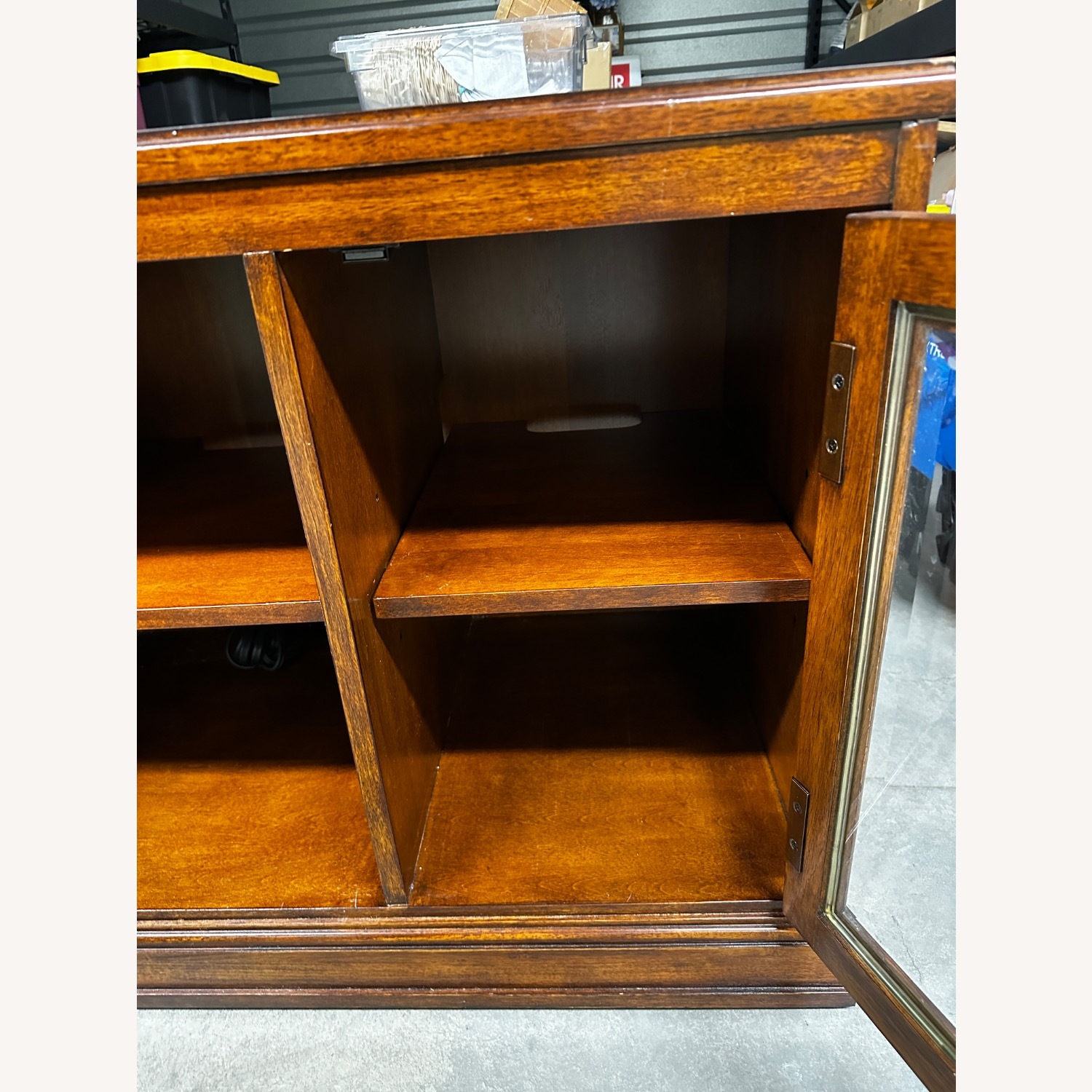 Bassett Dark Brown Wood Media Storage - image-4