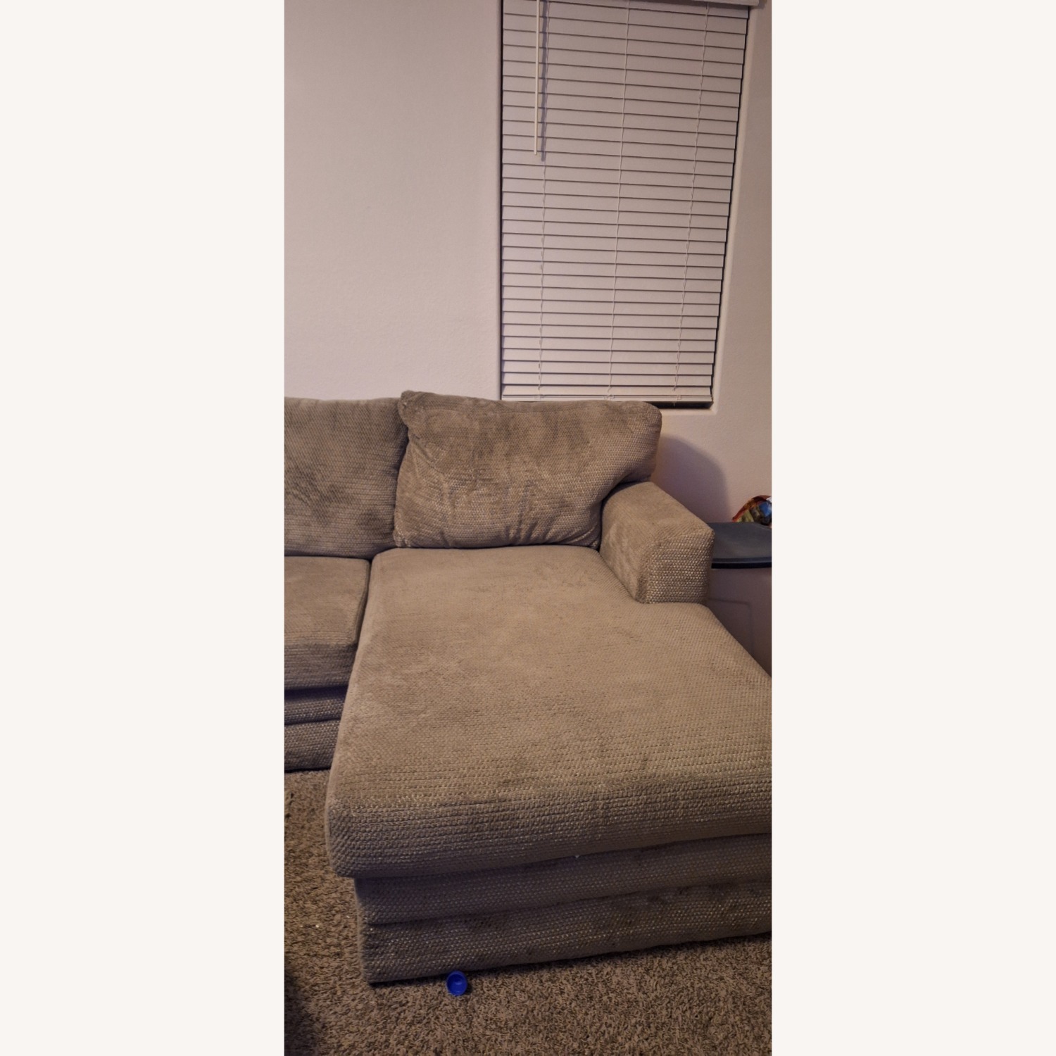 Light Gray Fabric 3+ Piece Sectional - image-2