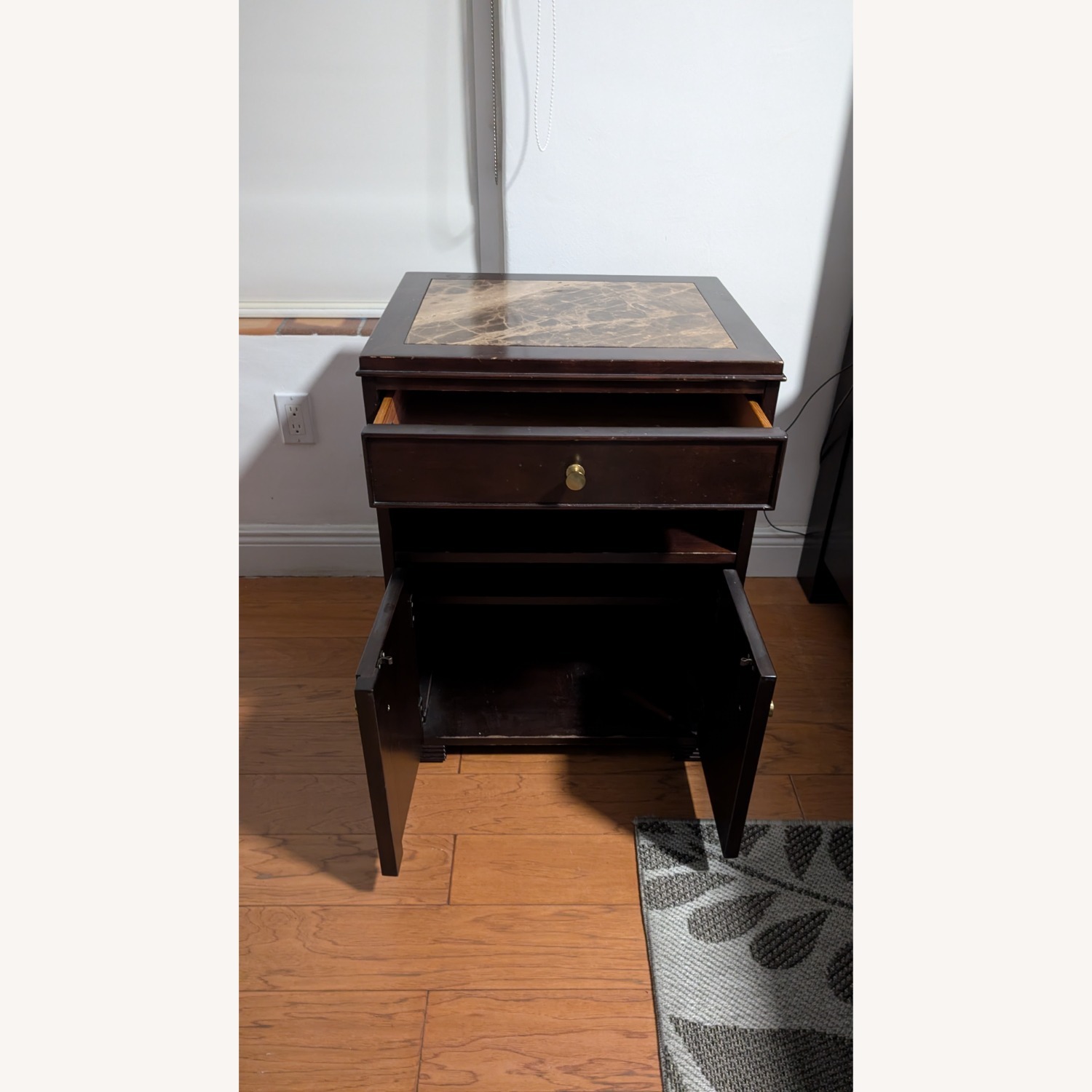 Dark Brown Wood Nightstands - image-3