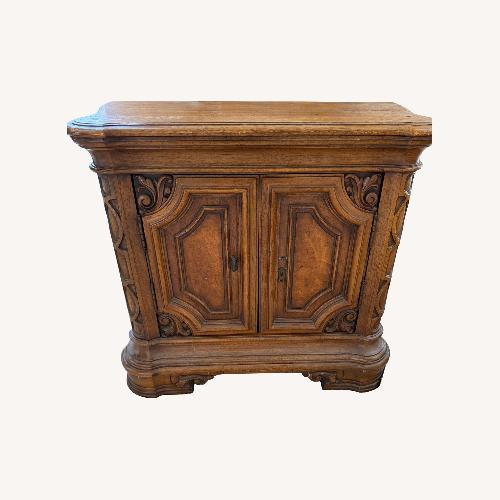 Used Dark Brown Wood Side Table for sale on AptDeco