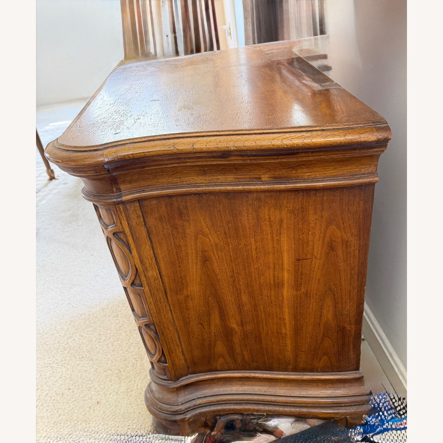 Dark Brown Wood Side Table - image-3