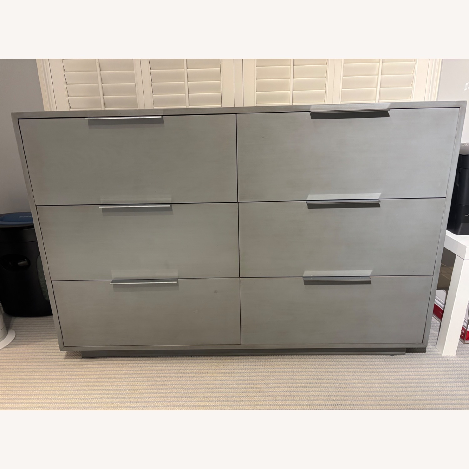 Dark Gray Wood Dresser - image-1