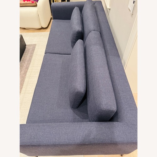 Used Restoration Hardware Blue Fabric 3+ Seater Sofa for sale on AptDeco