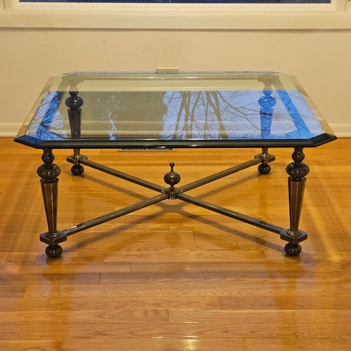 Used Maison Jansen Style Glass Top Bronze Coffee Table for sale on AptDeco