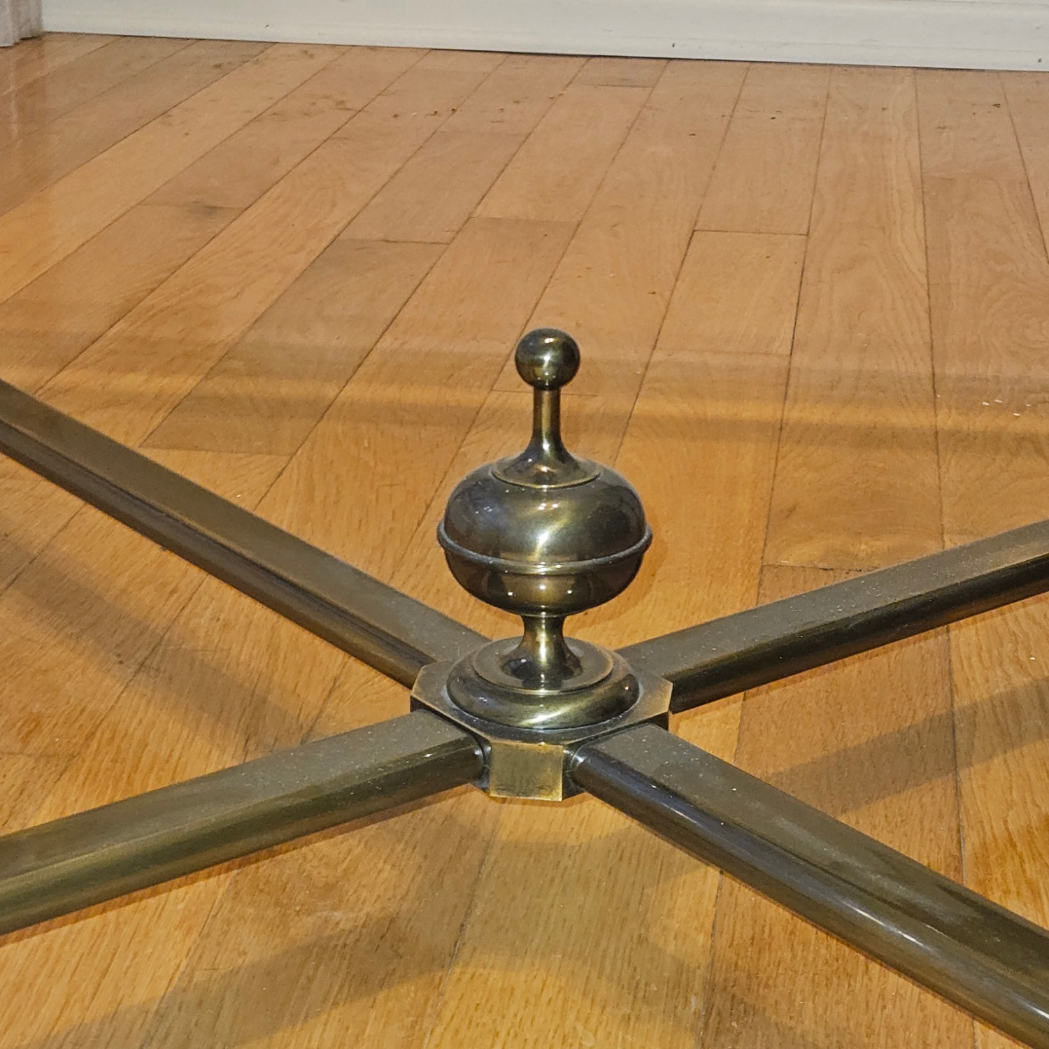Maison Jansen Style Glass Top Bronze Coffee Table - image-4