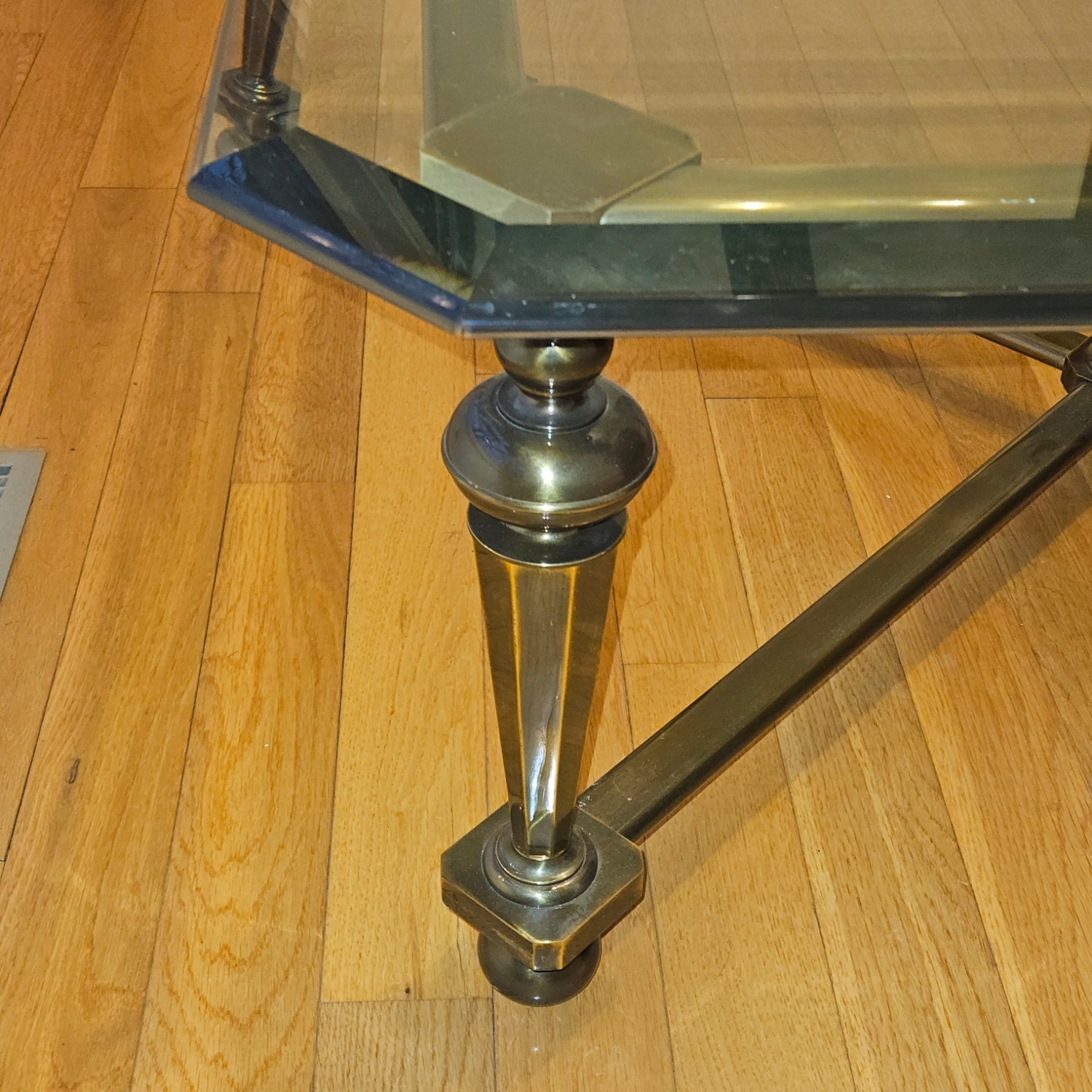 Maison Jansen Style Glass Top Bronze Coffee Table - image-10