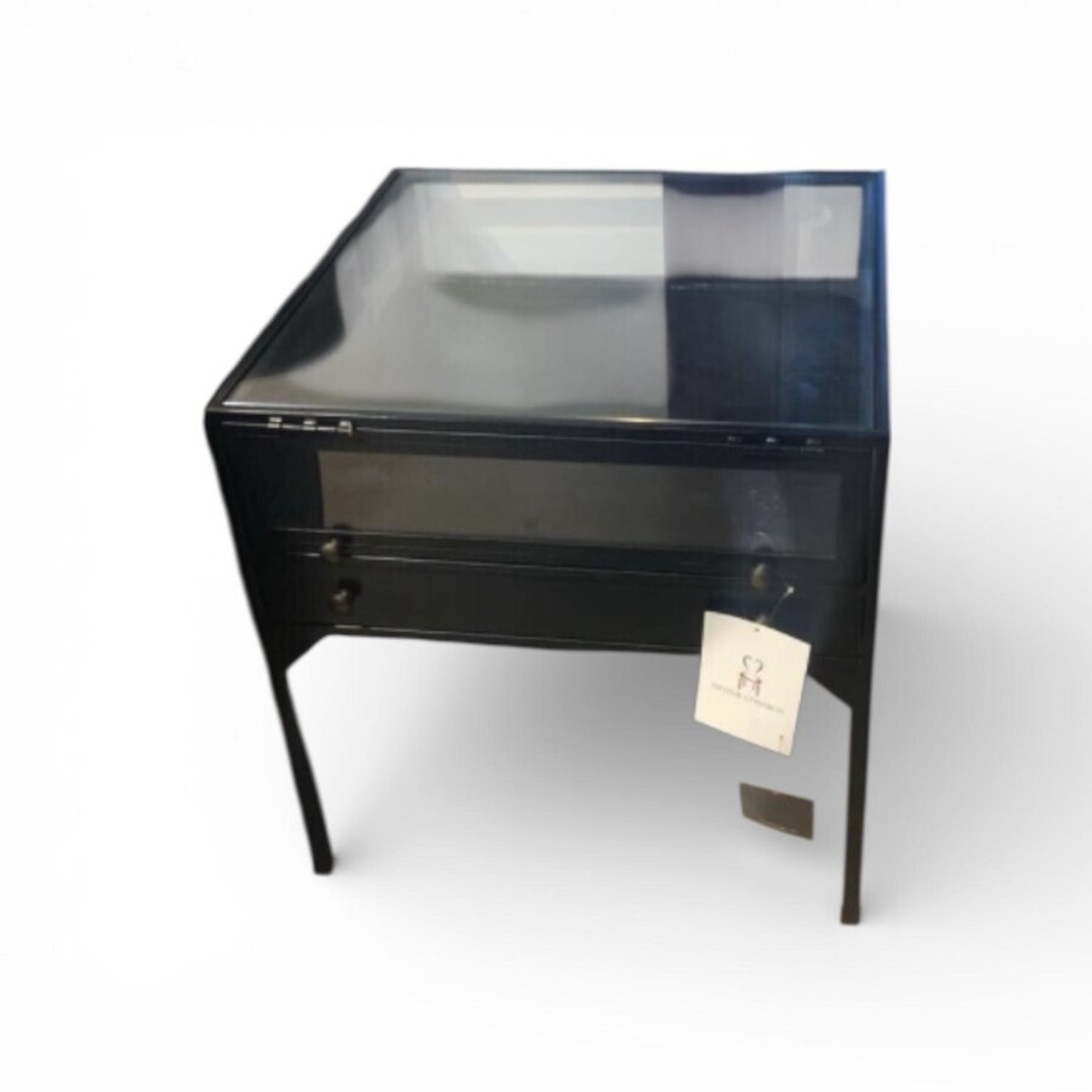Four Hands Shadow Box Single Drawer Side Table - image-1