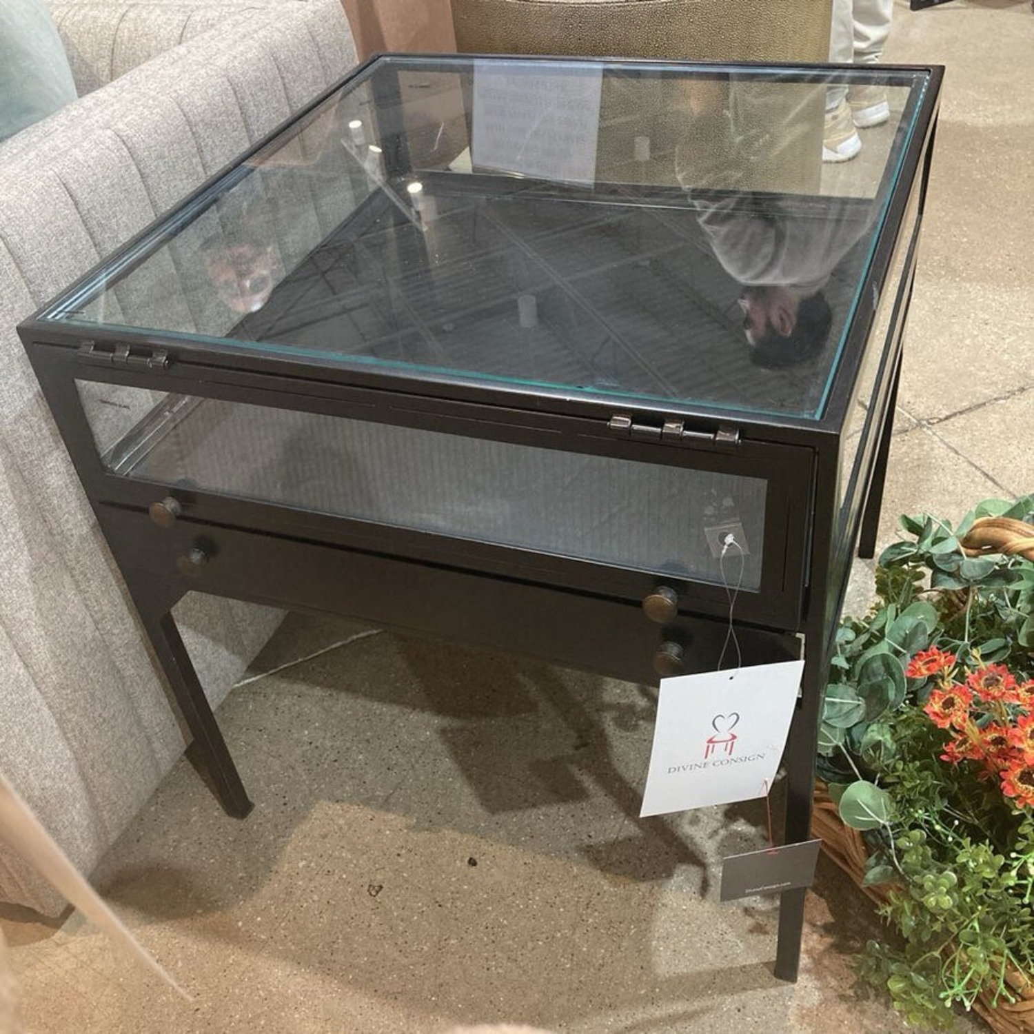 Four Hands Shadow Box Single Drawer Side Table - image-3