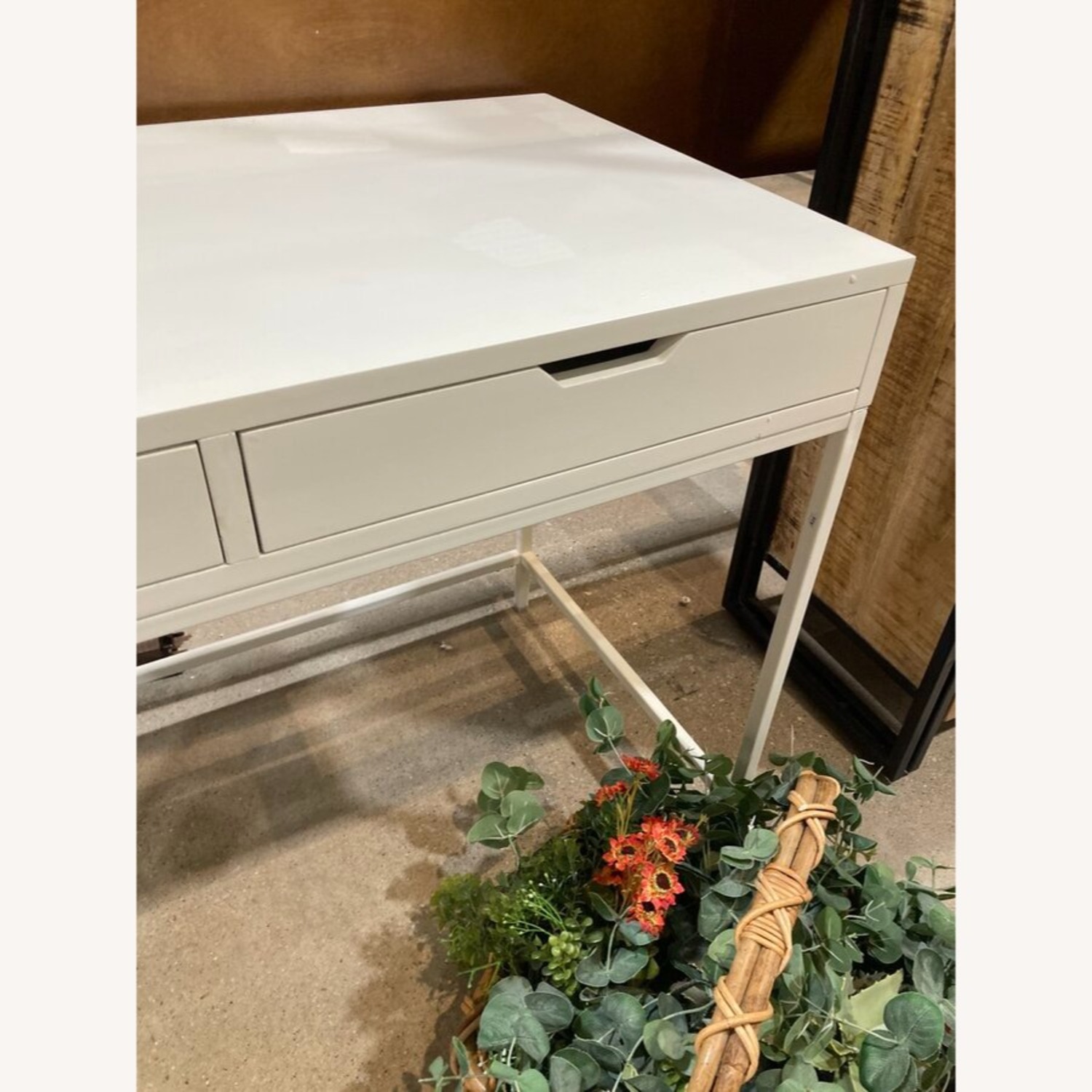 Belka 2-Drawer Desk White - image-3