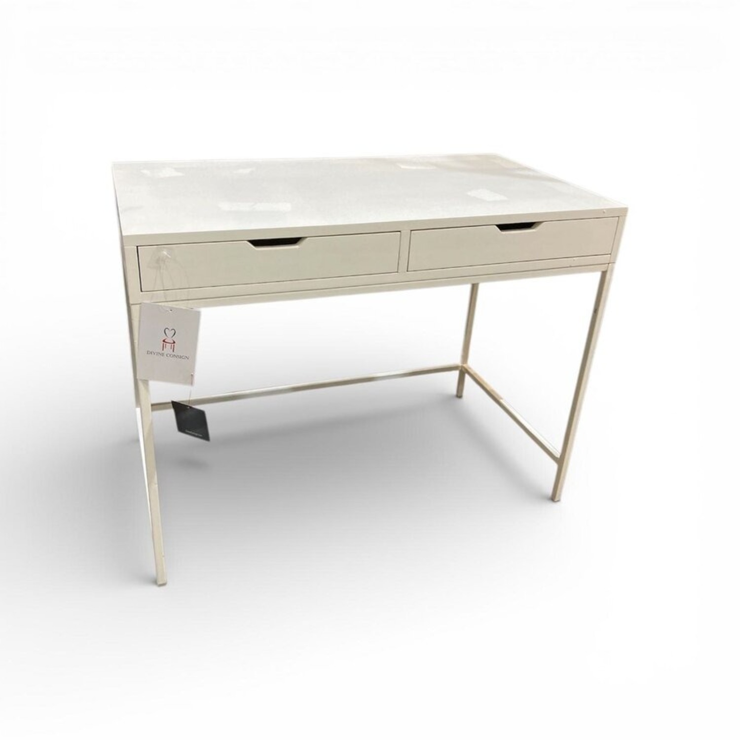 Belka 2-Drawer Desk White - image-1