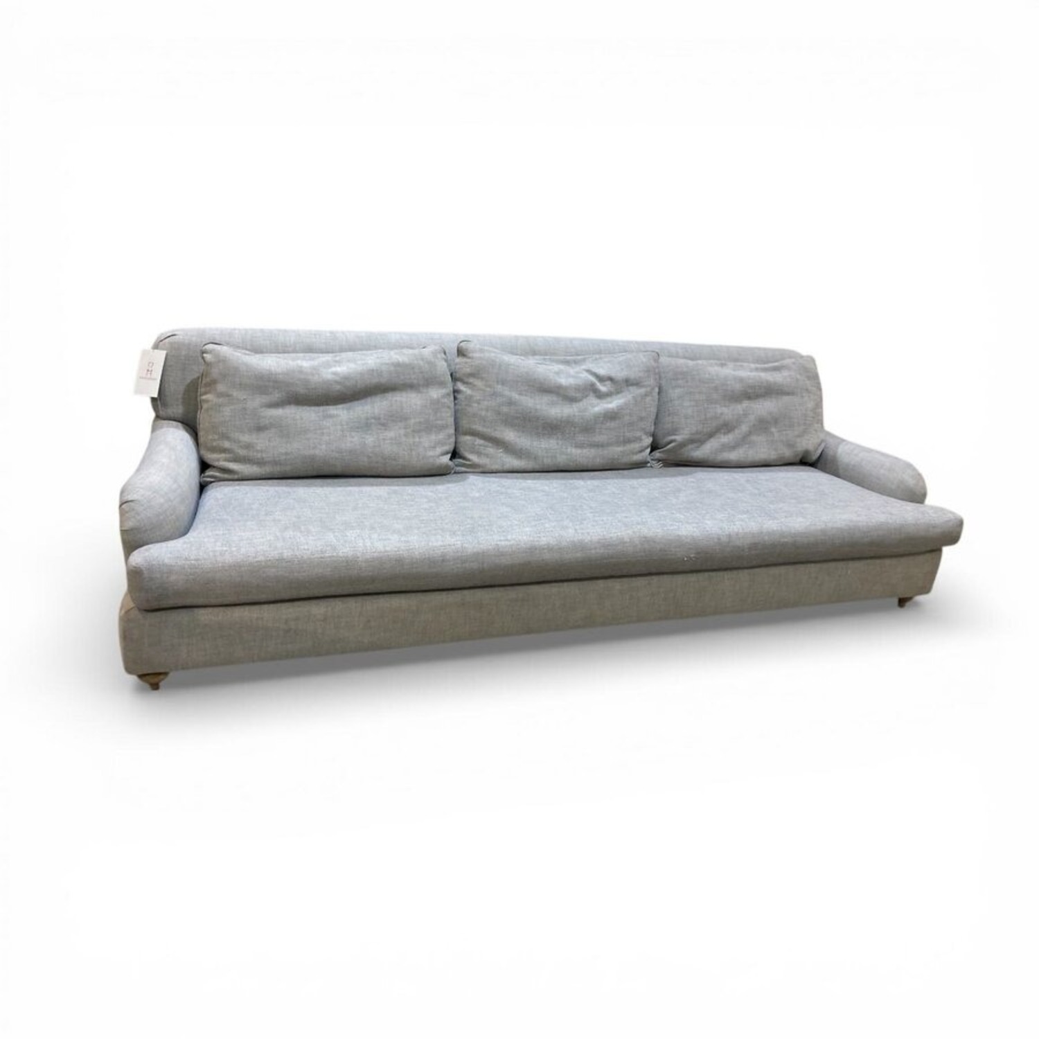 English Classic Roll Arm Bench-Cushion Sofa - image-1