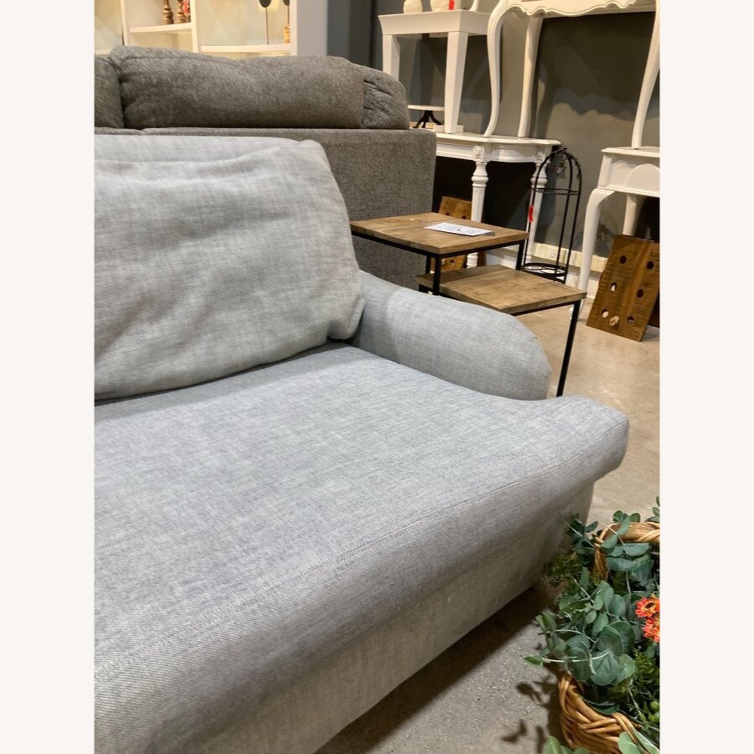 English Classic Roll Arm Bench-Cushion Sofa - image-3