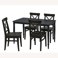 IKEA Danderyd / Ingolf Black Wood Dining Set