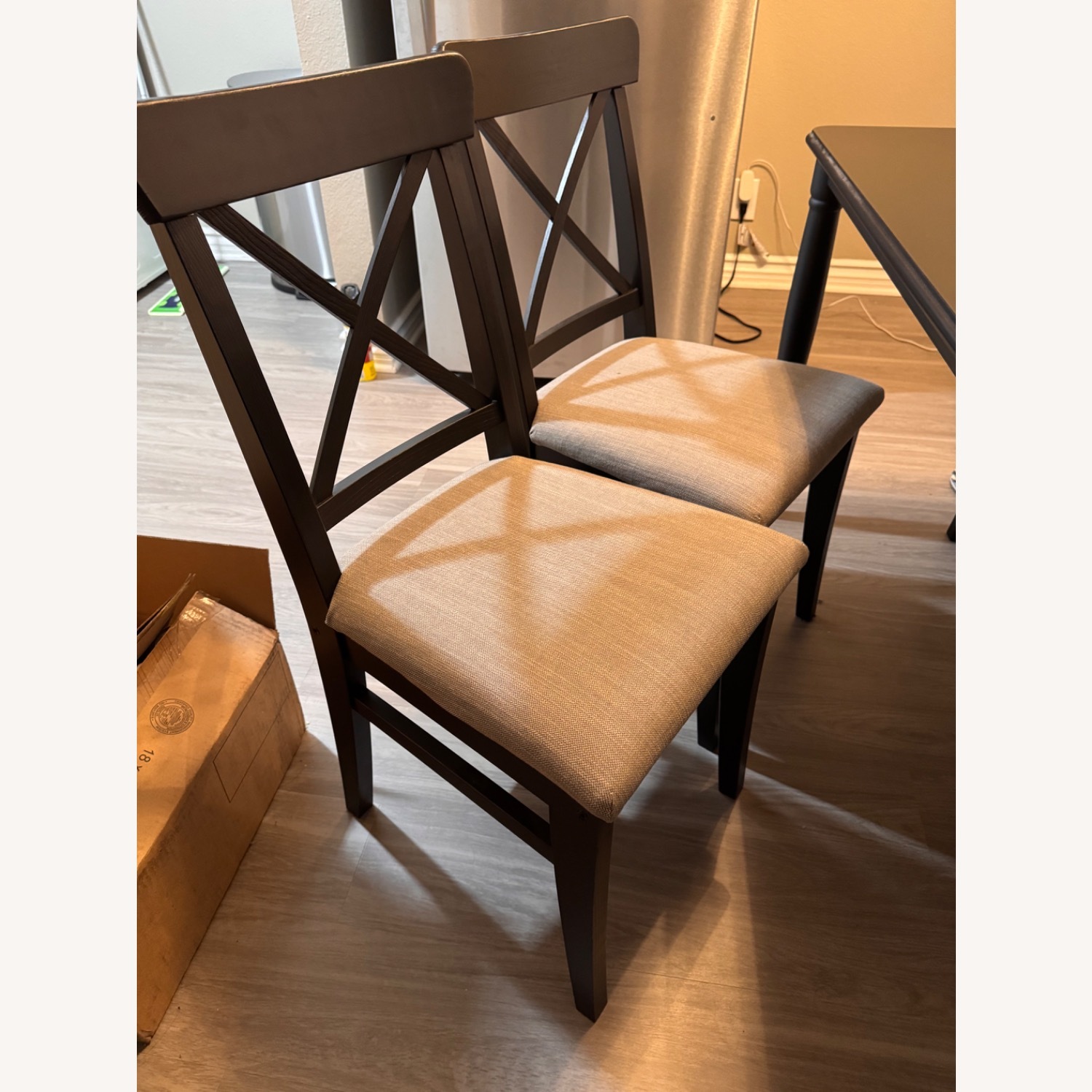 IKEA Danderyd / Ingolf Black Wood Dining Set - image-2