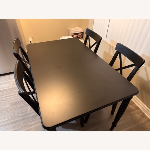 Used IKEA Danderyd / Ingolf Black Wood Dining Set for sale on AptDeco