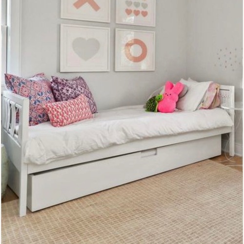 Used DucDuc White Wood Twin Bed for sale on AptDeco