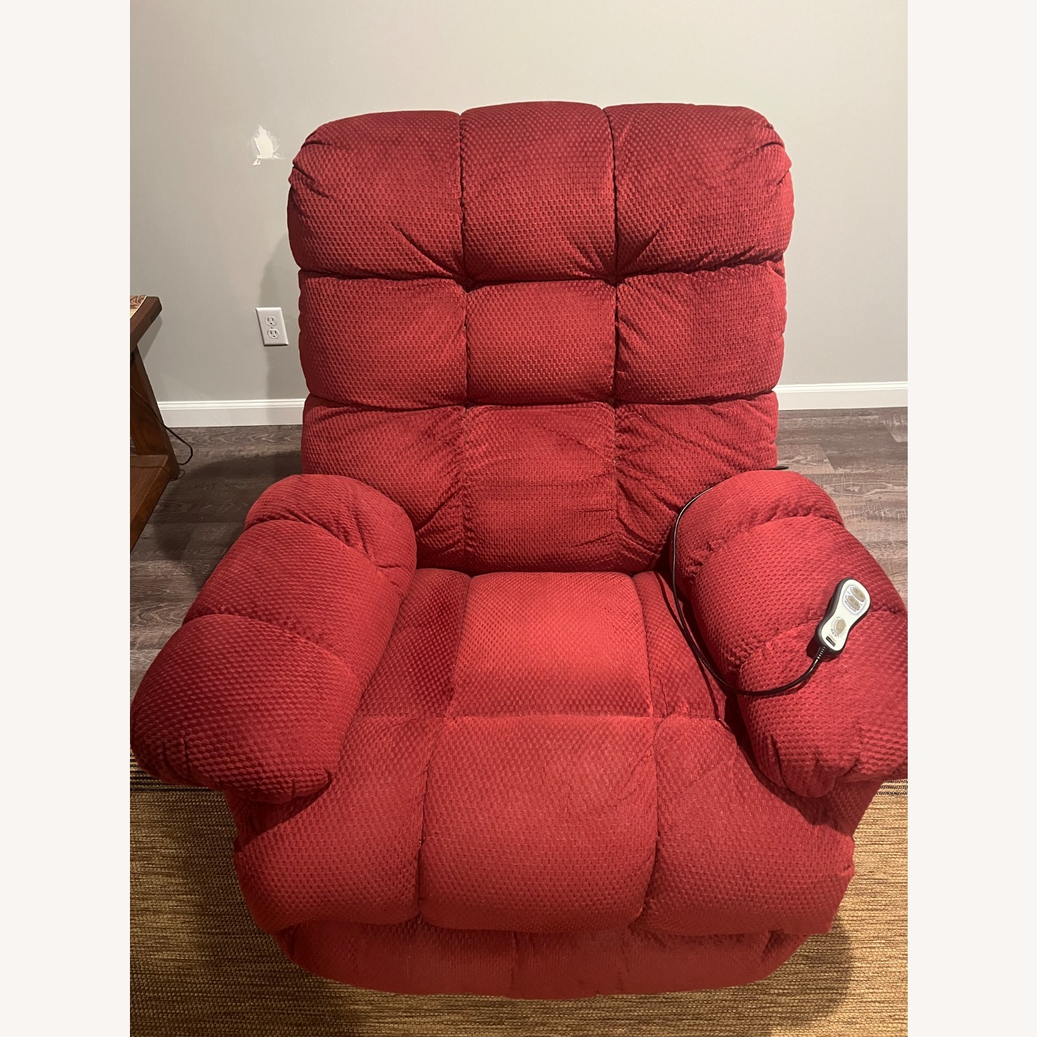 Tranquil Ease Red Fabric Recliner - image-1