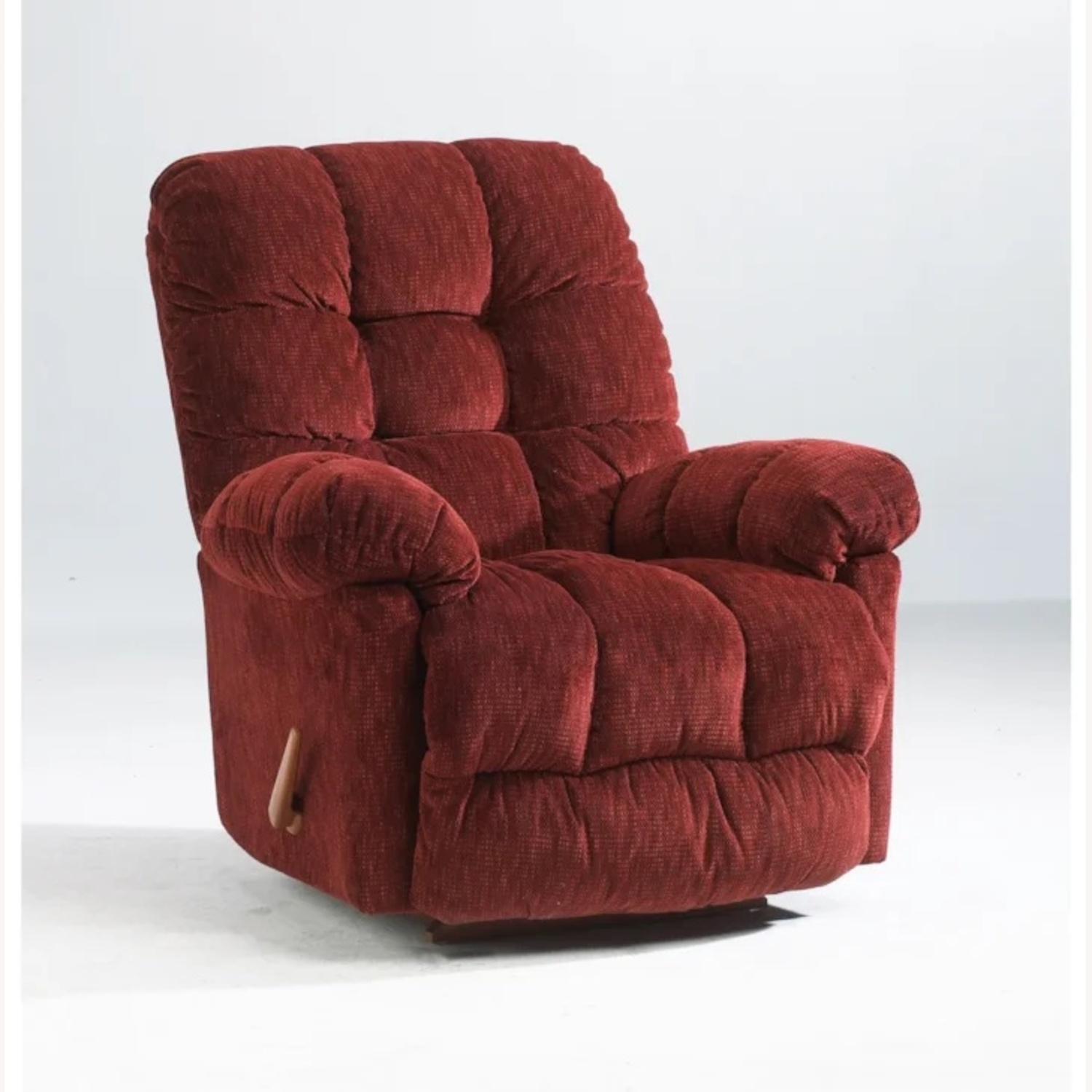 Tranquil Ease Red Fabric Recliner - image-4