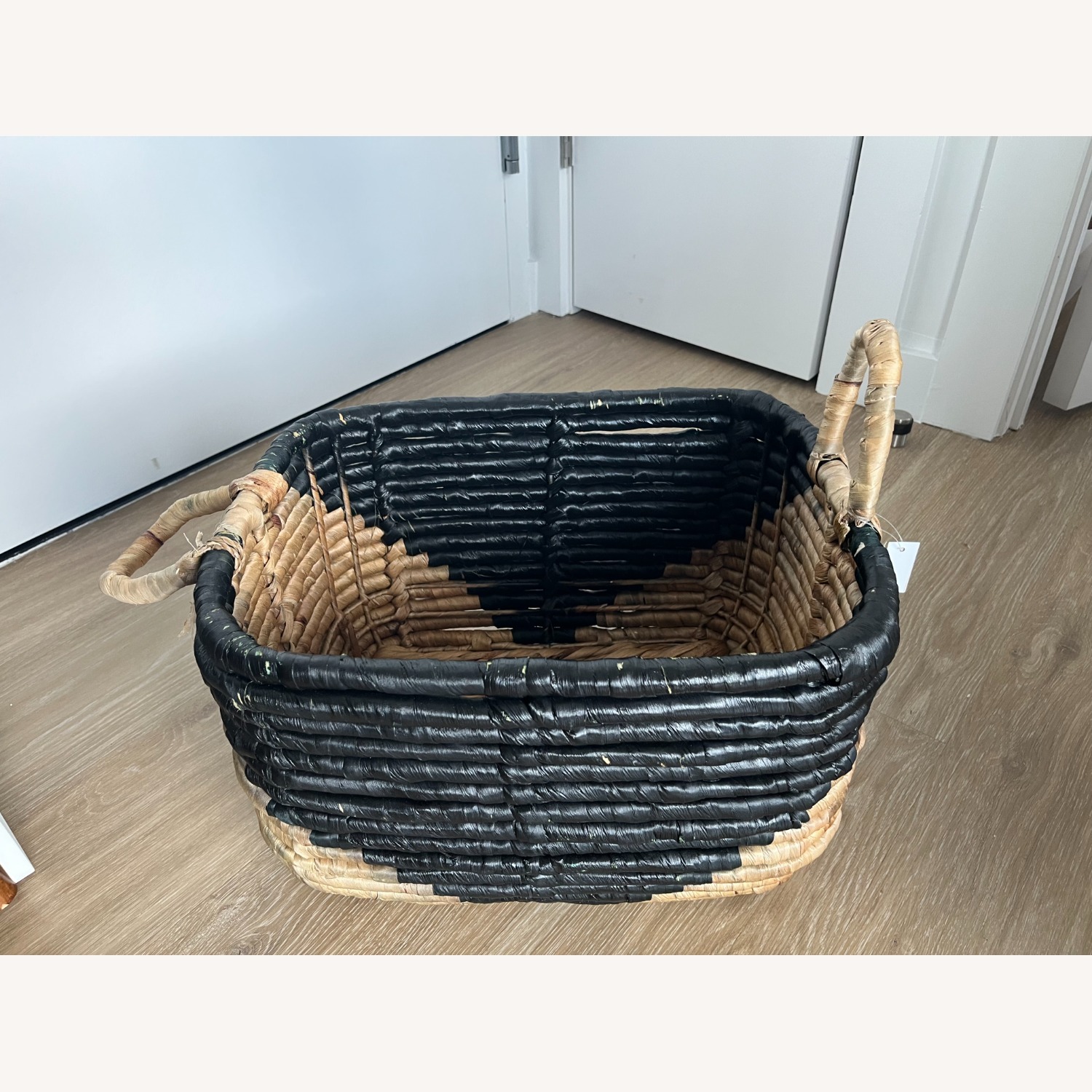 West Elm Wicker Baskets (Black & Tan) - image-16