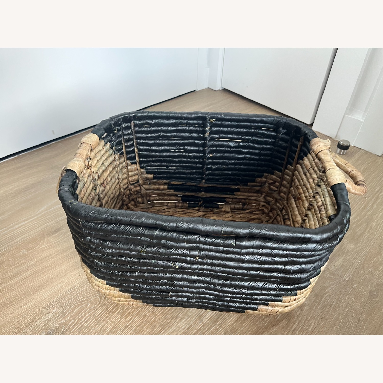 West Elm Wicker Baskets (Black & Tan) - image-15