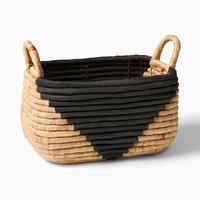 West Elm Wicker Baskets (Black & Tan)
