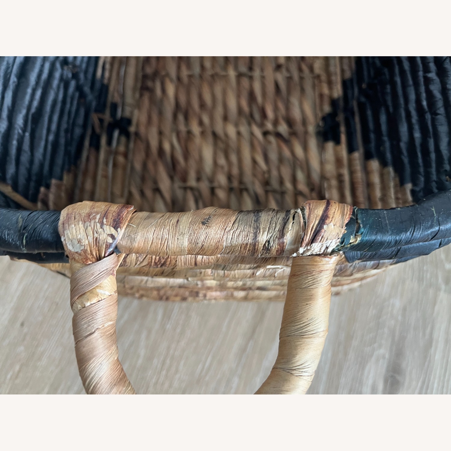 West Elm Wicker Baskets (Black & Tan) - image-19