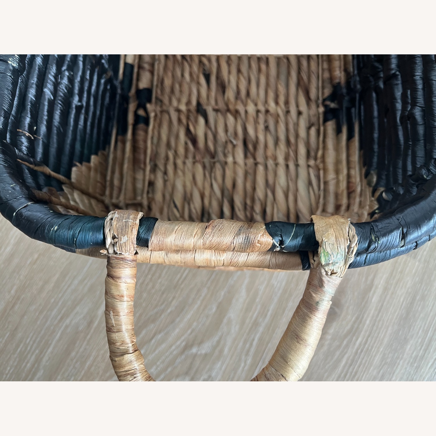 West Elm Wicker Baskets (Black & Tan) - image-14
