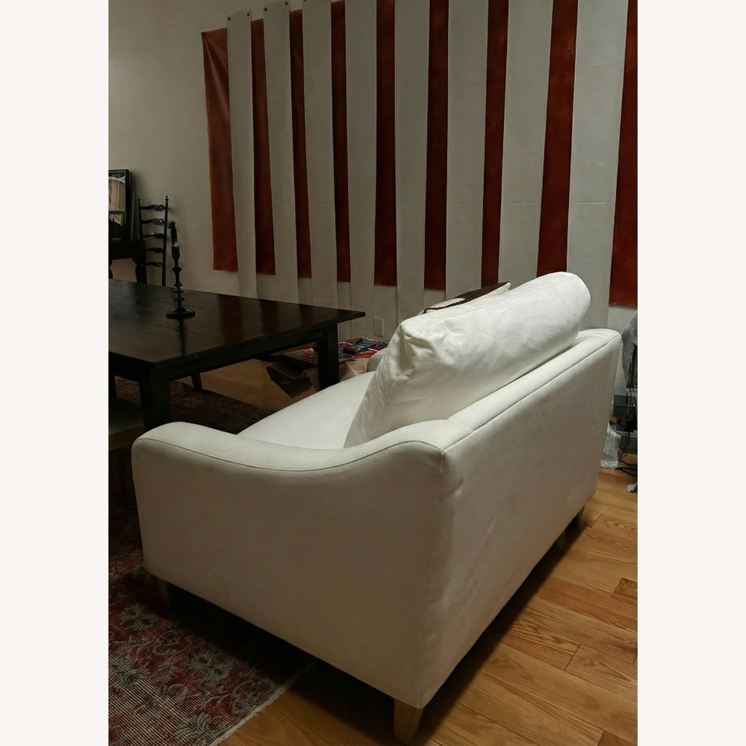 Kye White Fabric Chair and a Half - image-4