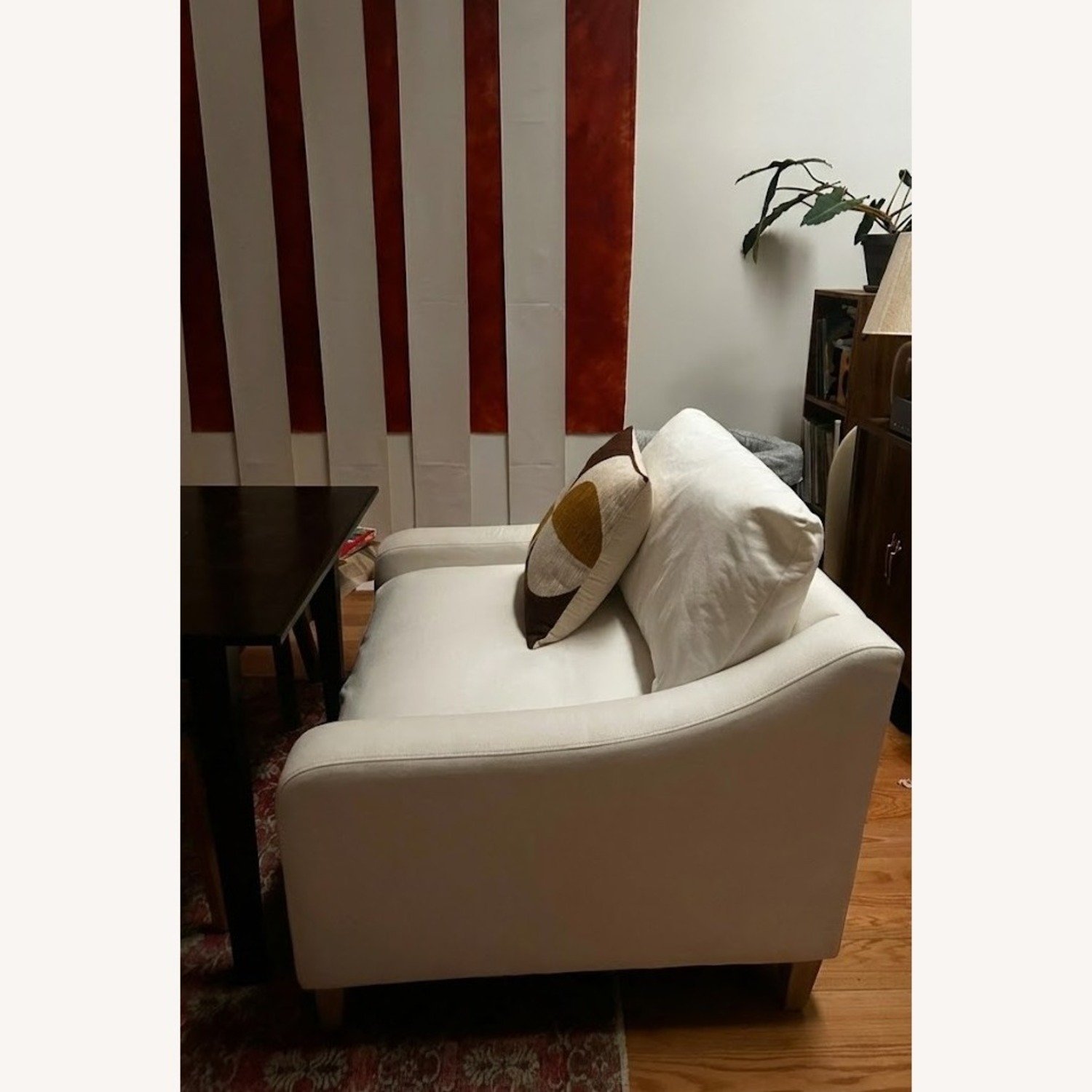 Kye White Fabric Chair and a Half - image-3