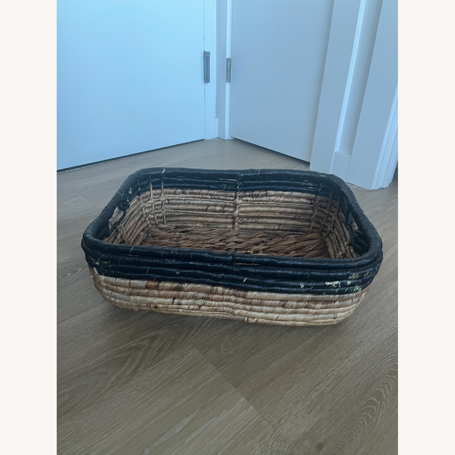 West Elm Wicker Baskets (Tan and Black & Tan) - image-3