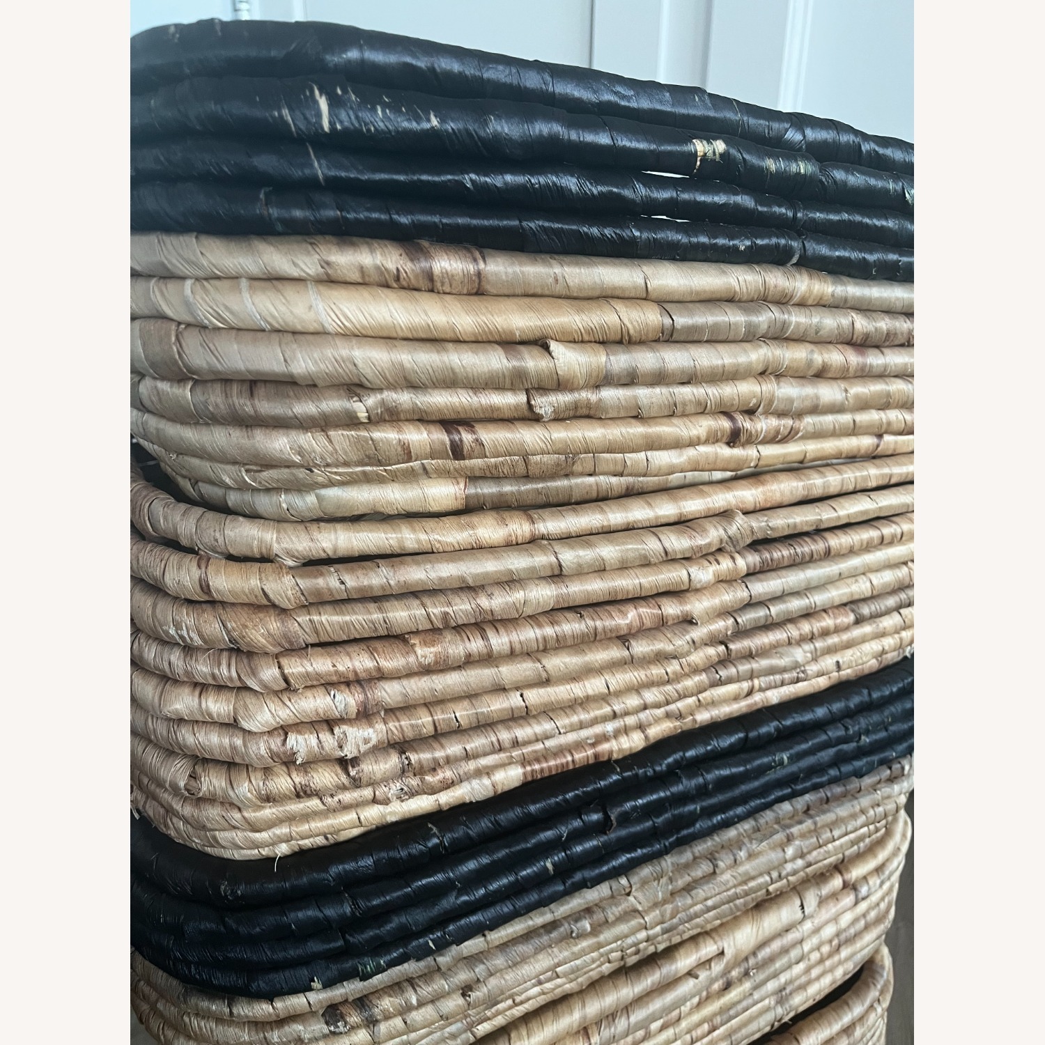 West Elm Wicker Baskets (Tan and Black & Tan) - image-12