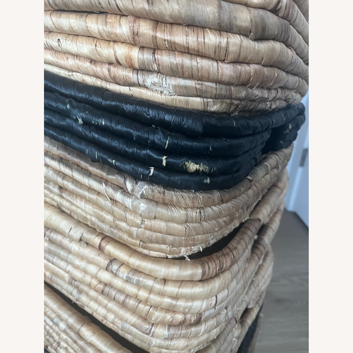 West Elm Wicker Baskets (Tan and Black & Tan) - image-7