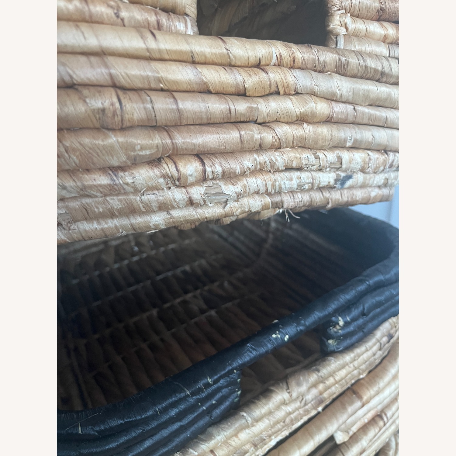 West Elm Wicker Baskets (Tan and Black & Tan) - image-9