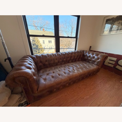 Used Timothy Oulton Dark Brown Leather 3+ Seater Sofa for sale on AptDeco