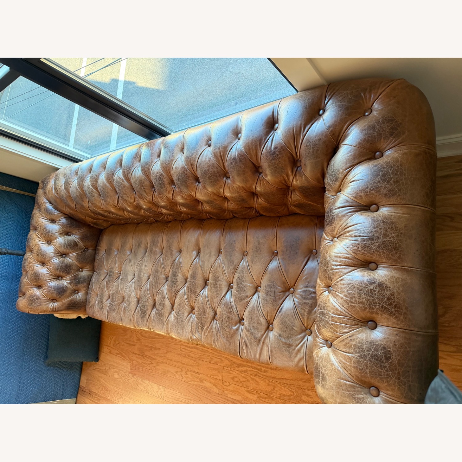 Timothy Oulton Dark Brown Leather 3+ Seater Sofa - image-2