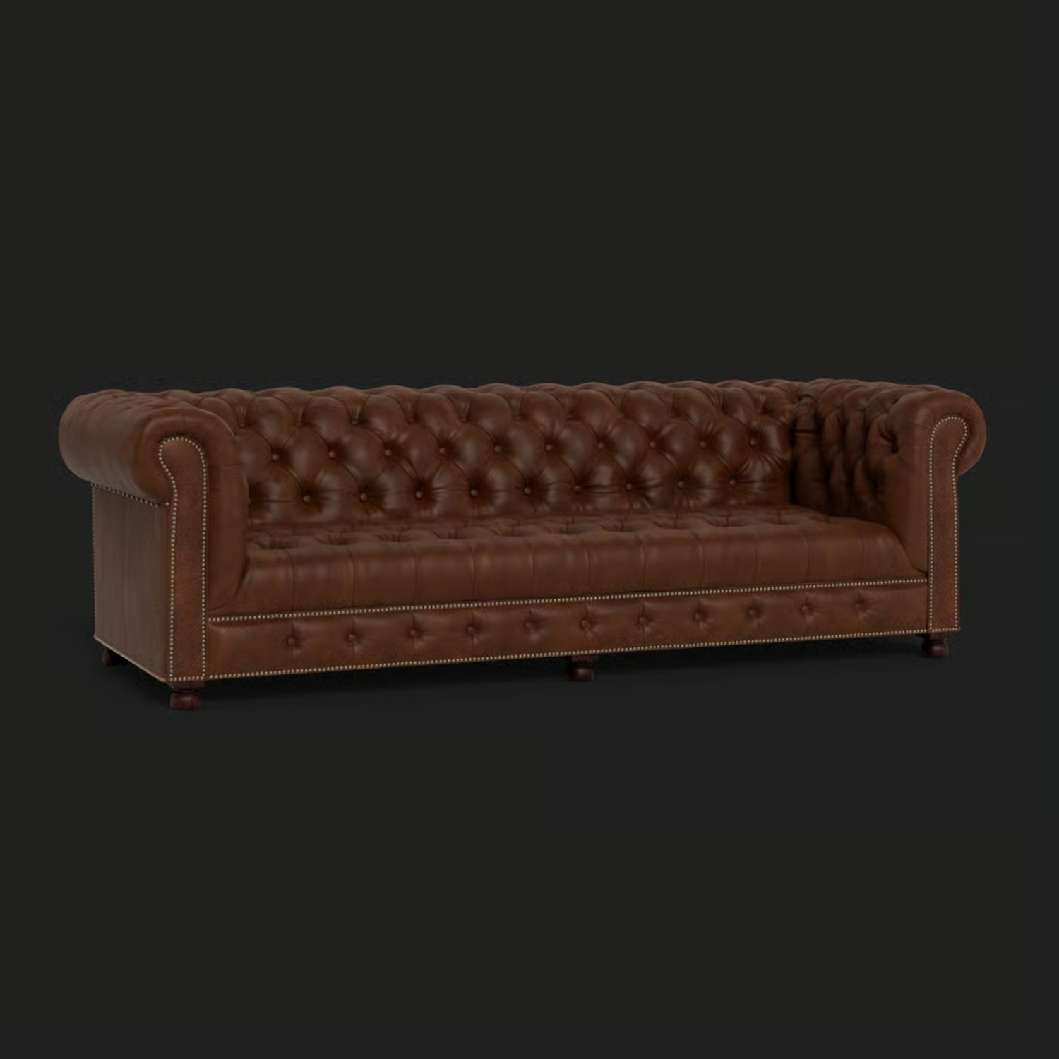 Timothy Oulton Dark Brown Leather 3+ Seater Sofa - image-4