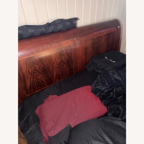 Used Dark Brown Wood King Bed for sale on AptDeco