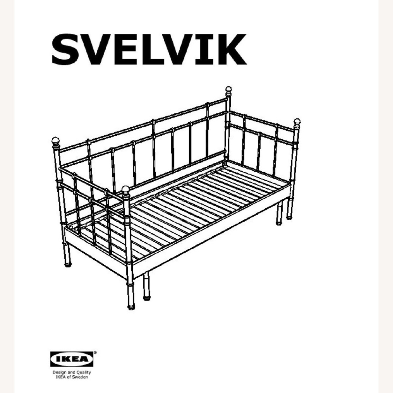 IKEA Svelvik Black Metal Daybed - image-2