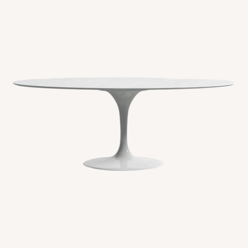 Used Rove Concepts Tulip White Lacquer Dining Table for sale on AptDeco
