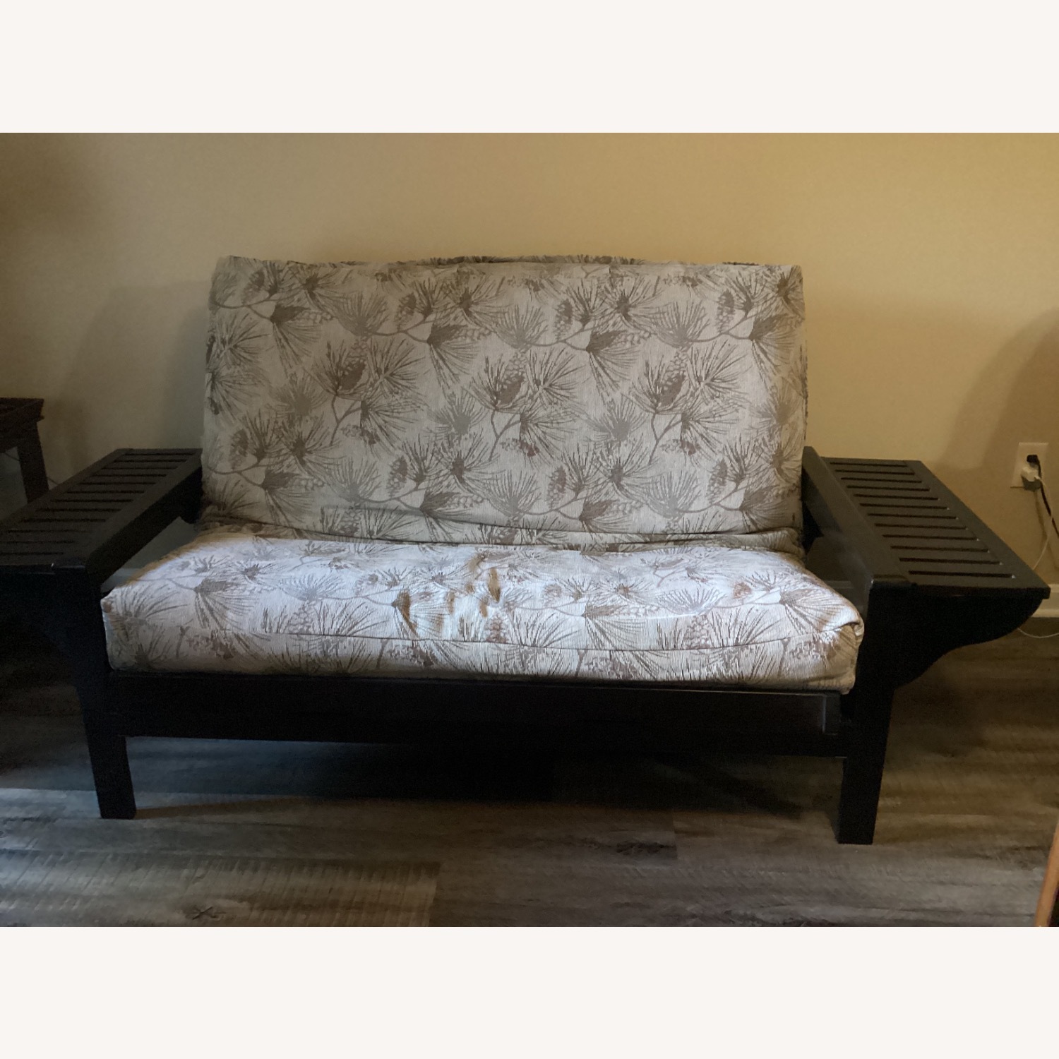 Futon With Adjustable Side Tables that Adjust Down - image-5