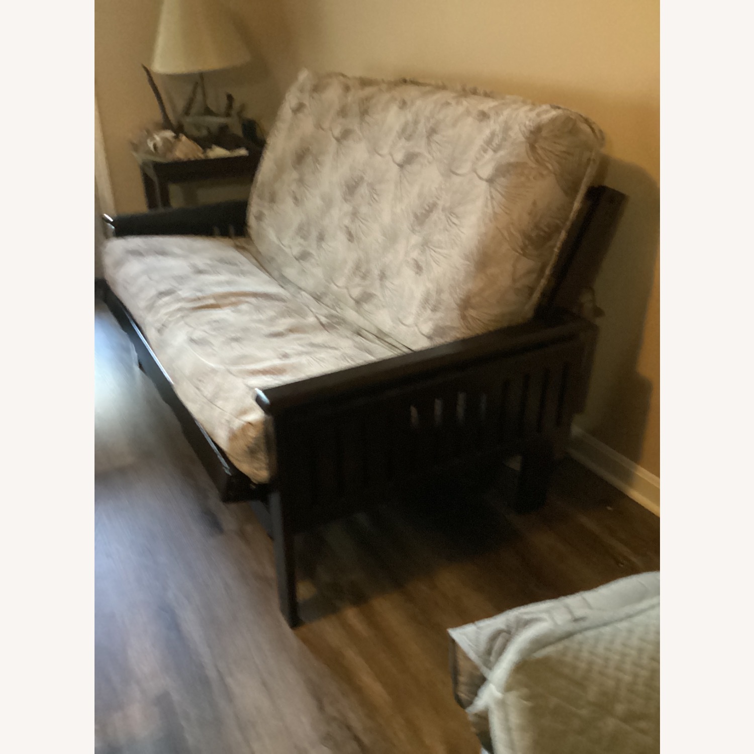 Futon With Adjustable Side Tables that Adjust Down - image-4