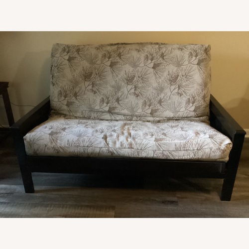 Used Futon With Adjustable Side Tables that Adjust Down for sale on AptDeco