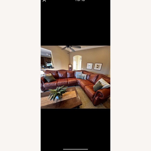 Used Vintage Leather Kennedy Sectional for sale on AptDeco