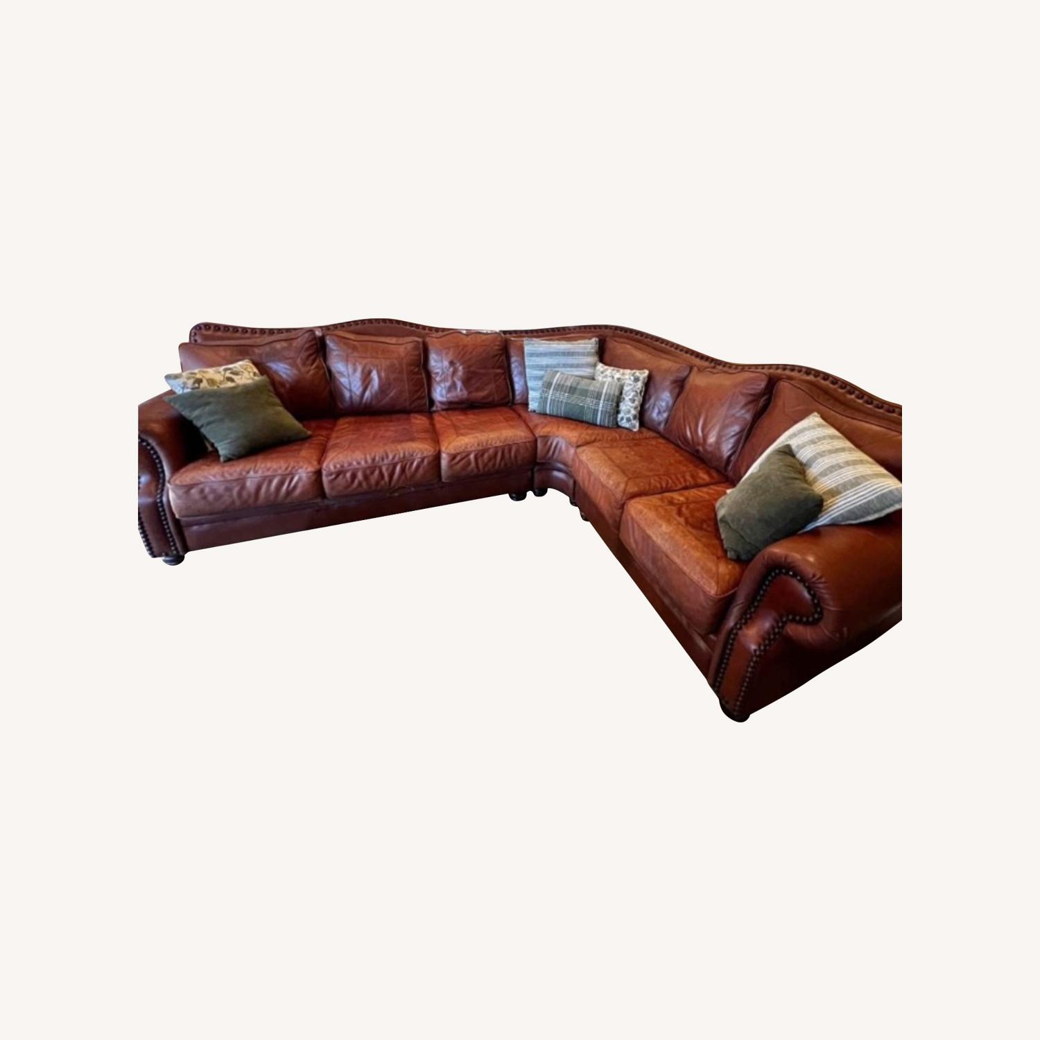 Vintage Leather Kennedy Sectional - image-0