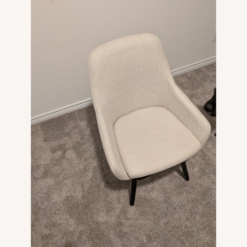 Used Pottery Barn Oakville Natural Fabric Dining Chair for sale on AptDeco