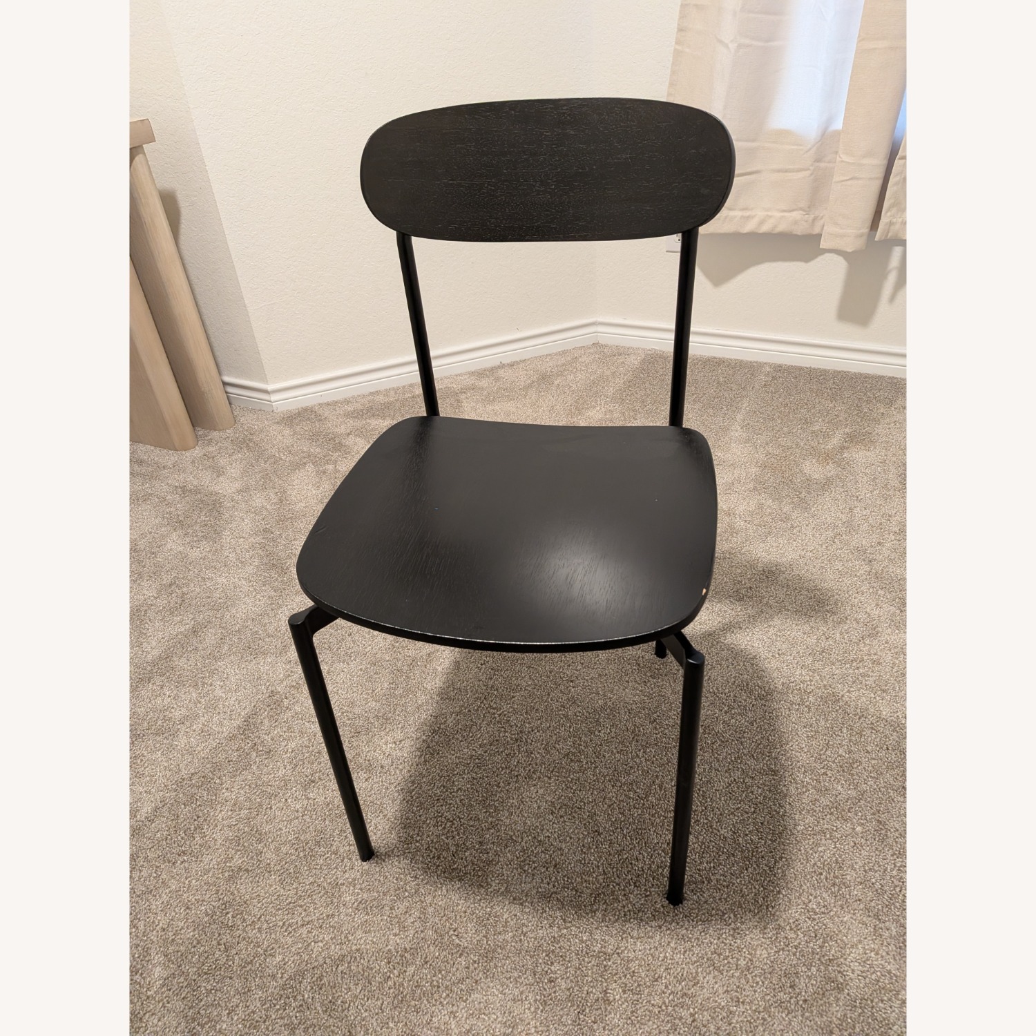 Pottery Barn Wyatt Black Wood Dining Chairs - image-1