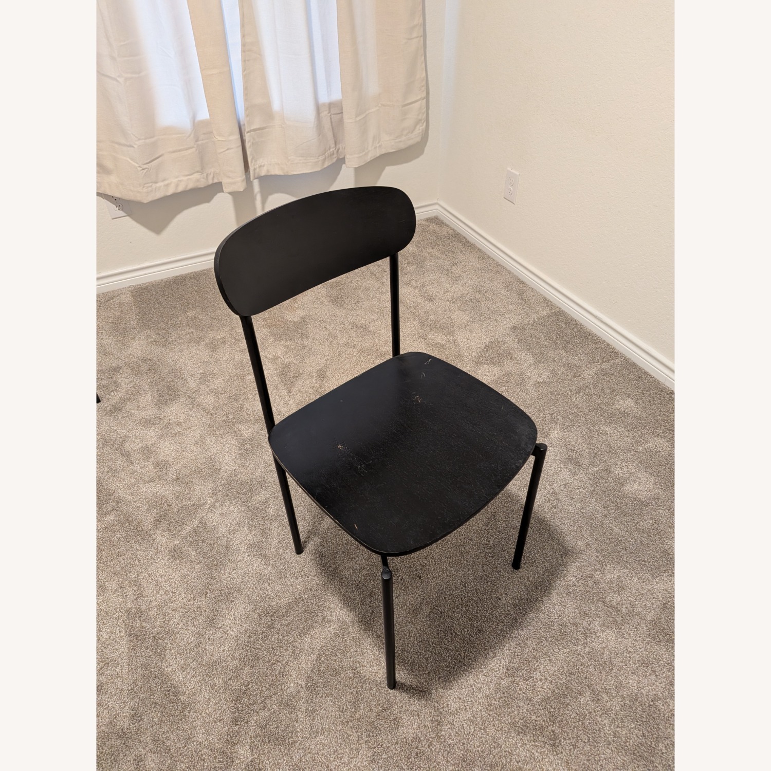 Pottery Barn Wyatt Black Wood Dining Chairs - image-5