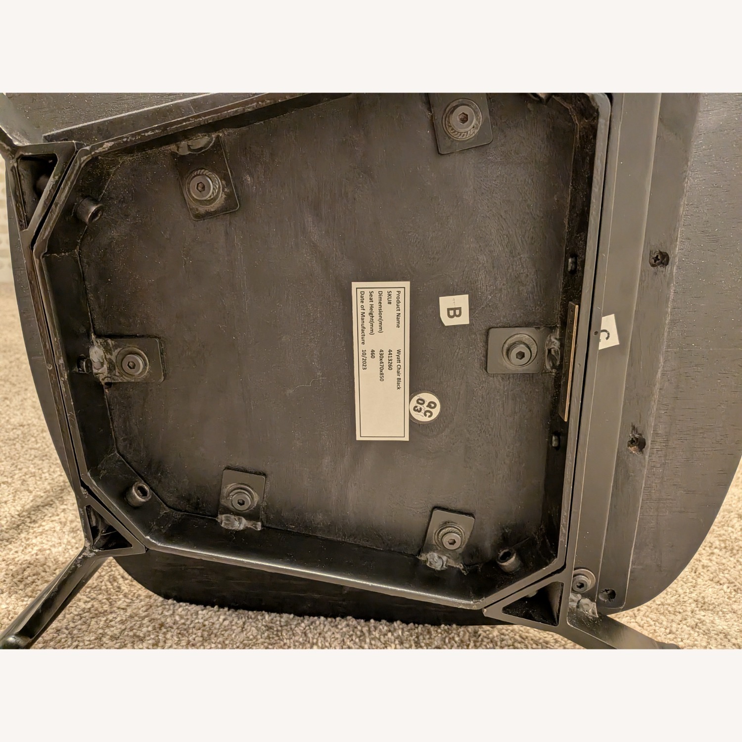 Pottery Barn Wyatt Black Wood Dining Chairs - image-2